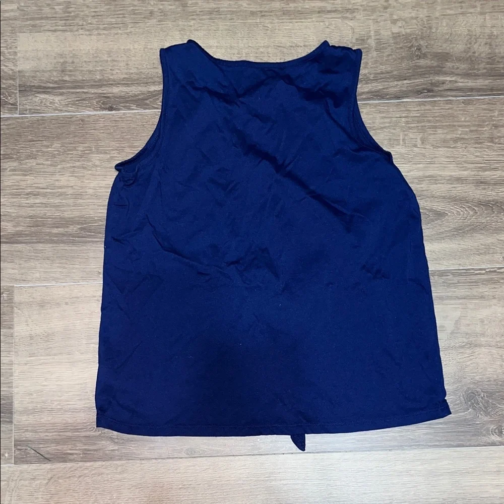Justice Navy Floral Graphic Tank Top